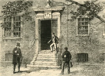 Porte à Staples Inn, vers 1872