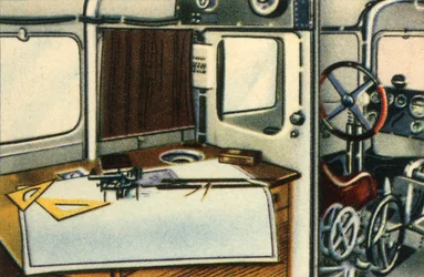 Salle de navigation du bateau volant Dornier Do X, années 1920, 1932