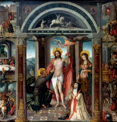 Saint Thomas doutant mettant sa main dans les plaies du Christ