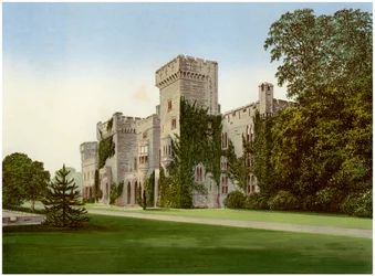 Château de Downton, Herefordshire, maison du baronnet Boughton, vers 1880