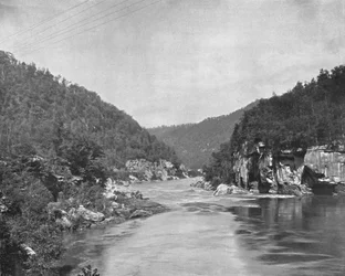Gorge du Dragon, New River, Virginie-Occidentale, USA, vers 1900