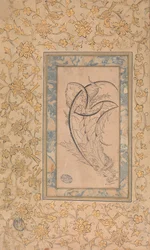 Dragon enroulé autour des feuilles de Saz