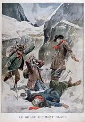 Drame sur le Mont Blanc, Alpes, 1902