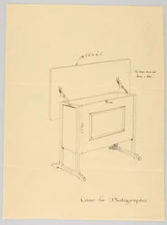 Dessin, Design pour un étui à bascule pour photographies