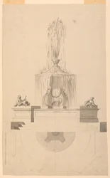 Dessin, Fontaine, 1775