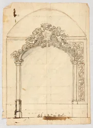 Dessin, Sculpture au-dessus de la Porte