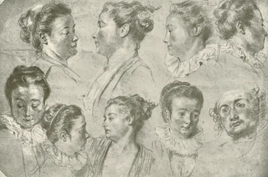Dessin aux trois craies, début XVIIIe siècle, 1908