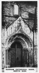 Porte de la cathédrale de Durham, côté nord (années 1920)
