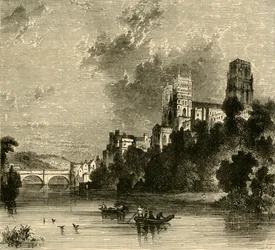 Cathédrale de Durham depuis le sud-ouest, 1898