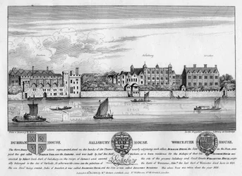 Durham House, Salisbury House et Worcester House, Londres, vers 1630