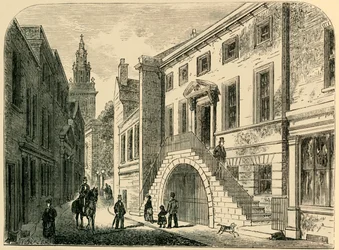 Dyers Hall, vers 1830, vers 1872