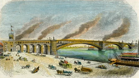 Pont Eads, St Louis, Missouri, USA, vers 1874