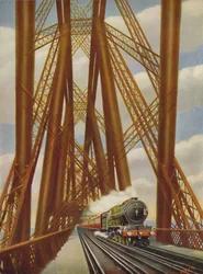 Express de la côte est traversant le pont du Forth