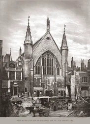 Extrémité est de Guild Hall et bibliothèque, 1870