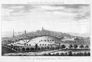 Vue est de Birmingham dans le Warwickshire, 1779
