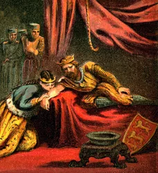 Édouard de Woodstock, prince de Galles, avec sa femme, Jeanne, princesse de Galles, vers 1850