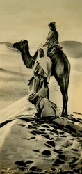 Égypte - La prière dans le désert, vers 1918-1939