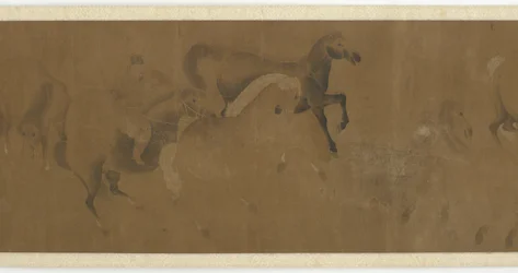 Huit chevaux et un palefrenier