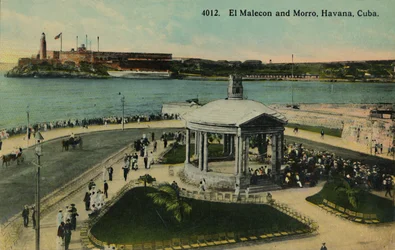 El Malecon et Morro, La Havane, Cuba, vers 1915