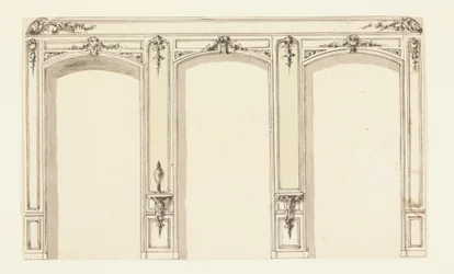 Élévation de mur avec trois niches