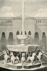 Élévation de la Fontaine des Lions, 19ème siècle, 1907