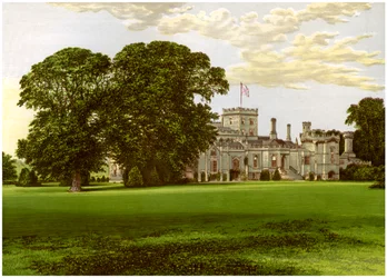 Elton Hall, Northamptonshire, maison du comte de Carysfort, vers 1880