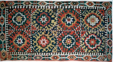 Couverture brodée, Caucase, 18ème siècle