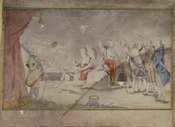 Impératrice Catherine II avec sa famille et ses courtisans, fin des années 1780