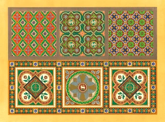 Carreaux encaustiques, 19e siècle