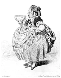 Entrez Cowslip avec un bol de crème, 1795