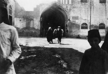 Entrée du bazar de Bagdad, Mésopotamie, Première Guerre mondiale, 1918