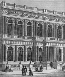 Entrée du Carlton Club, Westminster, Londres, vers 1875-1878