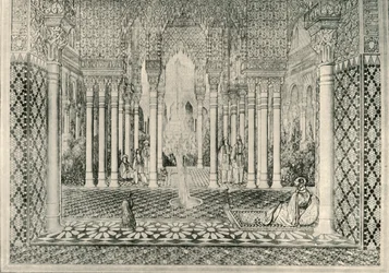 Entrée de la Cour des Lions, 19ème siècle, 1907