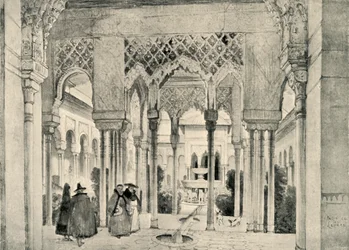 Entrée de la Cour des Lions, vers 1830, 1907