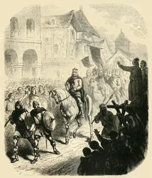 Entrée de Charles Martel à Paris, après avoir vaincu les Sarrasins, 732AD, 1890