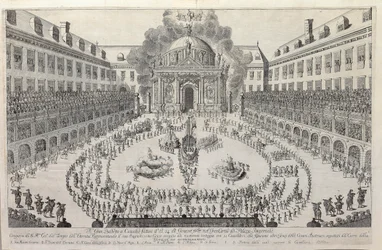 Ballet équestre dans la cour de la Hofburg de Vienne, 1667