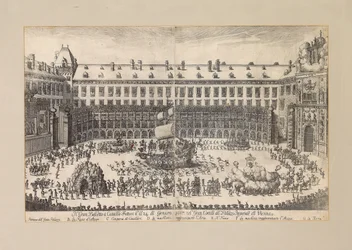 Ballet équestre dans la cour de la Hofburg de Vienne, 1667