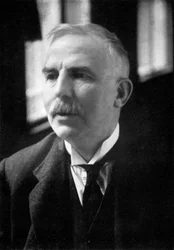 Ernest Rutherford 1871-1937, physicien atomique lauréat du prix Nobel, vers 1908