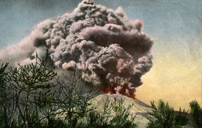 Éruption du Vésuve, Italie, avril 1906