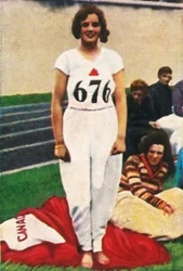 Ethel Catherwood du Canada, championne du monde de saut en hauteur, 1928