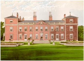 Euston Hall, Suffolk, maison du Duc de Grafton, 1880