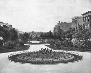 Eutaw Place vers le nord, Baltimore, Maryland, USA, vers 1900