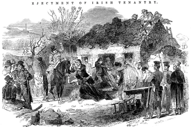 Famille paysanne irlandaise expulsée, 1848