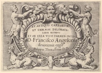 Ex Antiquis Cameorum et Gemmae Delineata Liber Secundus et ab Enea Vic..., publié vers 1599-1622