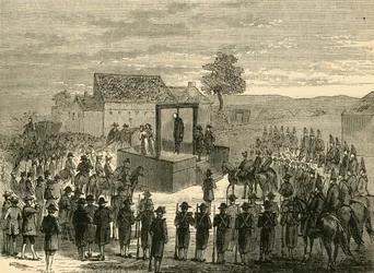 Exécution de Lord Ferrers à Tyburn, 1760, vers 1876
