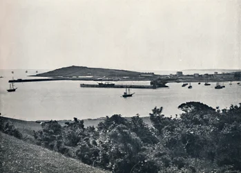 Falmouth - Vue générale, depuis Pendennis, 1895