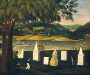 Cimetière familial, vers 1840