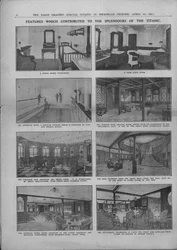 Caractéristiques qui ont contribué aux splendeurs du Titanic, 20 avril 1912