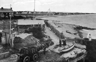 Plage de Felpham, près de Bognor Regis, West Sussex
