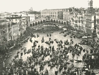 Jour de fête sur le Grand Canal, Venise, Italie